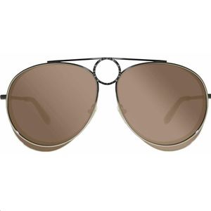NWT CHLOE Dark Nickel/Nickel/Brown Aviator Antireflective Organic Lenses